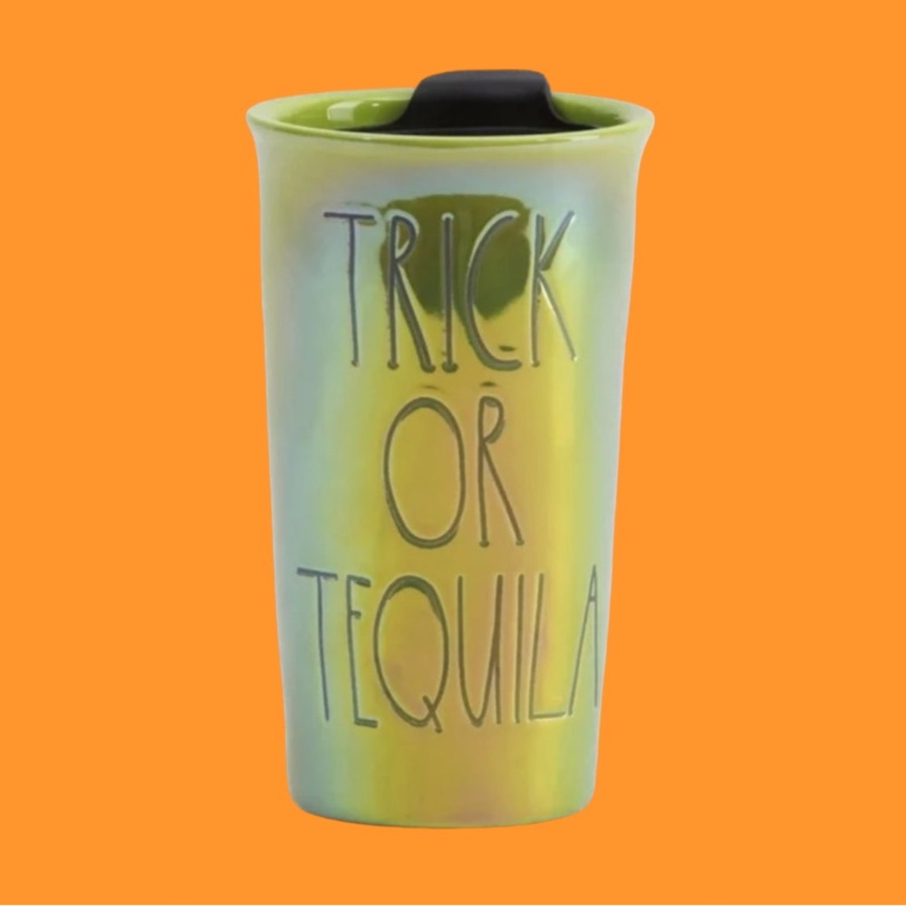 🎃RAE DUNN “TRICK OR TEQUILA” Travel Tumbler Hot Cold Beverage, Fall Halloween